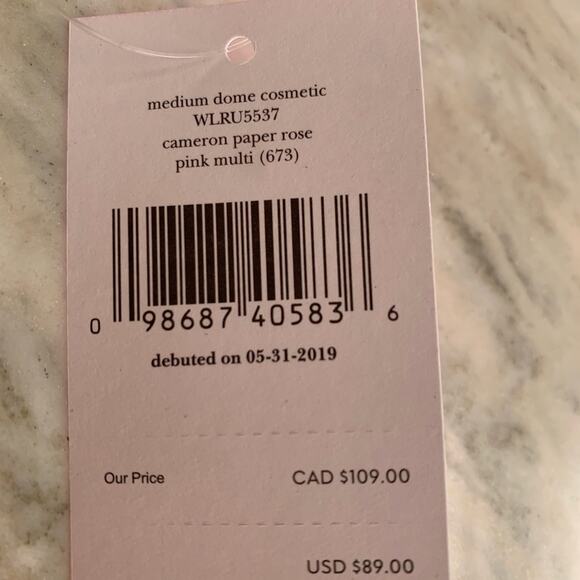 Kate Spade Cameron Pink Floral Print Cosmetics travel bag - Picture 4 of 9